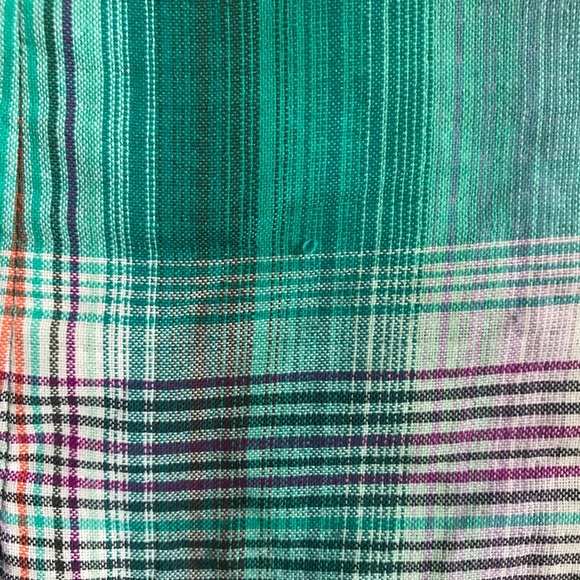 Marmot Plaid Button Up Long Sleeve Shirt Size Small Teal Nylon Outdoor Hiking - Picture 16 of 16